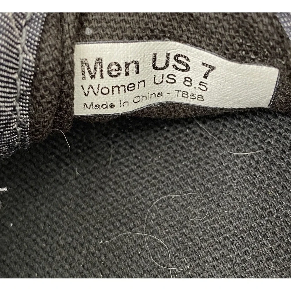 Vans Skate Shoes Mens  7  Womens 8.5 Low Top Gray‎ Pinstriped Lace Up Sneakers